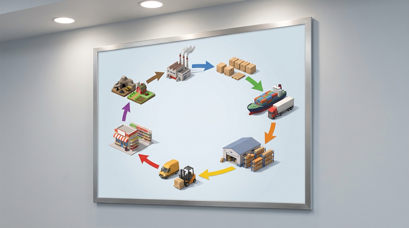 découvrez le schéma essentiel de la chaîne logistique à afficher dans chaque bureau pour optimiser la collaboration et améliorer la gestion des flux au sein de vos équipes.